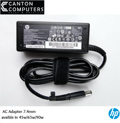 Hp AC Adapter 7.4mm Original in 45w - 65w - 90w